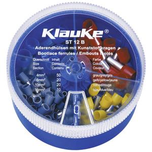 Klauke ST12B Adereindhuls assortiment 4 mmÂ² 16 mmÂ² Grijs, Geel, Rood, Blauw 100 onderdelen