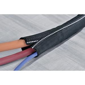 hellermanntyton Twist-In-FR 50-PET-BK Geflechtschlauch Schwarz Polyester 38 bis 50mm 15m