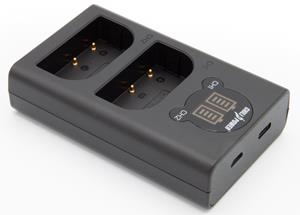 chilipower Panasonic DMW-BLF19E dubbellader voor 2 camera accu's (tegelijk)