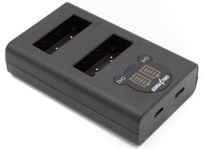chilipower Olympus BLS-5 dubbellader voor 2 camera accu's (tegelijk)