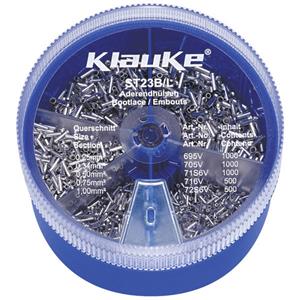 Klauke ST23B Adereindhuls assortiment 0.25 mmÂ² 6 mmÂ² Zilver 4000 onderdelen