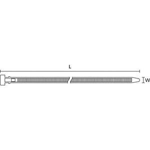 hellermanntyton CT203-PA66HS-BK Kabelbinder 200mm 7.60mm Schwarz mit Spreizanker, Hitzesta