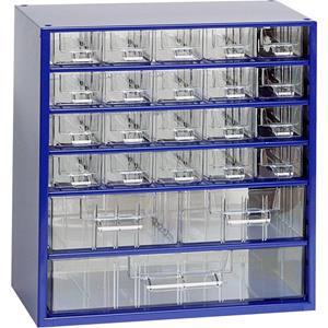 MARS Svratka Werkplaatsmagazijnkast (b x h x d) 306 x 327 x 155 mm Aantal vakken: 23 Vaste onderverdeling