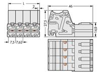 WAGO Buchsengehäuse-Kabel 831 Polzahl Gesamt 7 Rastermaß: 7.62mm 831-3207 12St.