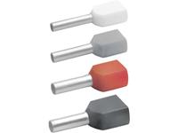 KLAUKE ZW-Aderendhülse, 1mm², 10mm, Isoliert, Polypropylen(PP), rot, Kupfer, verzinnt