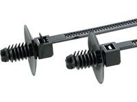hellermanntyton REL30SDP6-PA66-BK Kabelbinder 170mm 5mm Schwarz mit Lamellenfuß, Lösbar