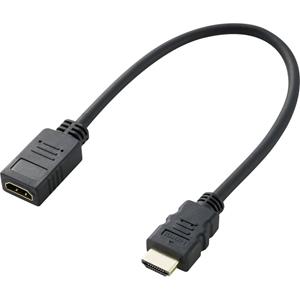 speakaprofessional HDMI Verlängerungskabel [1x HDMI-Stecker - 1x HDMI-Buchse] 30.00cm Schwarz