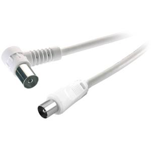 SpeaKa Professional Antenne Aansluitkabel [1x Antennestekker 75 â¦ - 1x Antennebus 75 â¦] 15 m 75 dB Wit