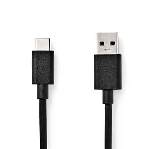 Nedis USB 3.1 USB A male - USB C male kabel 1.0m zwart