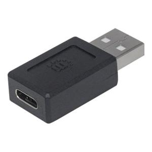 Manhattan USB 2.0 Adapter [1x USB-A 2.0 stekker - 1x USB-C bus] Stekker past op beide manieren