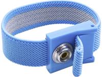 ESD-armband Blauw Drukknop 10 mm