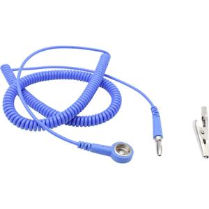 quadrios ESD-aardingskabel 3.6 m Drukknop 10 mm, Stekker, Krokodilklem