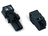 Wago Netz-Steckverbinder 890 Serie (Netzsteckverbinder) 890 Buchse Gesamtpolzahl: 2 16A Schwarz 50St