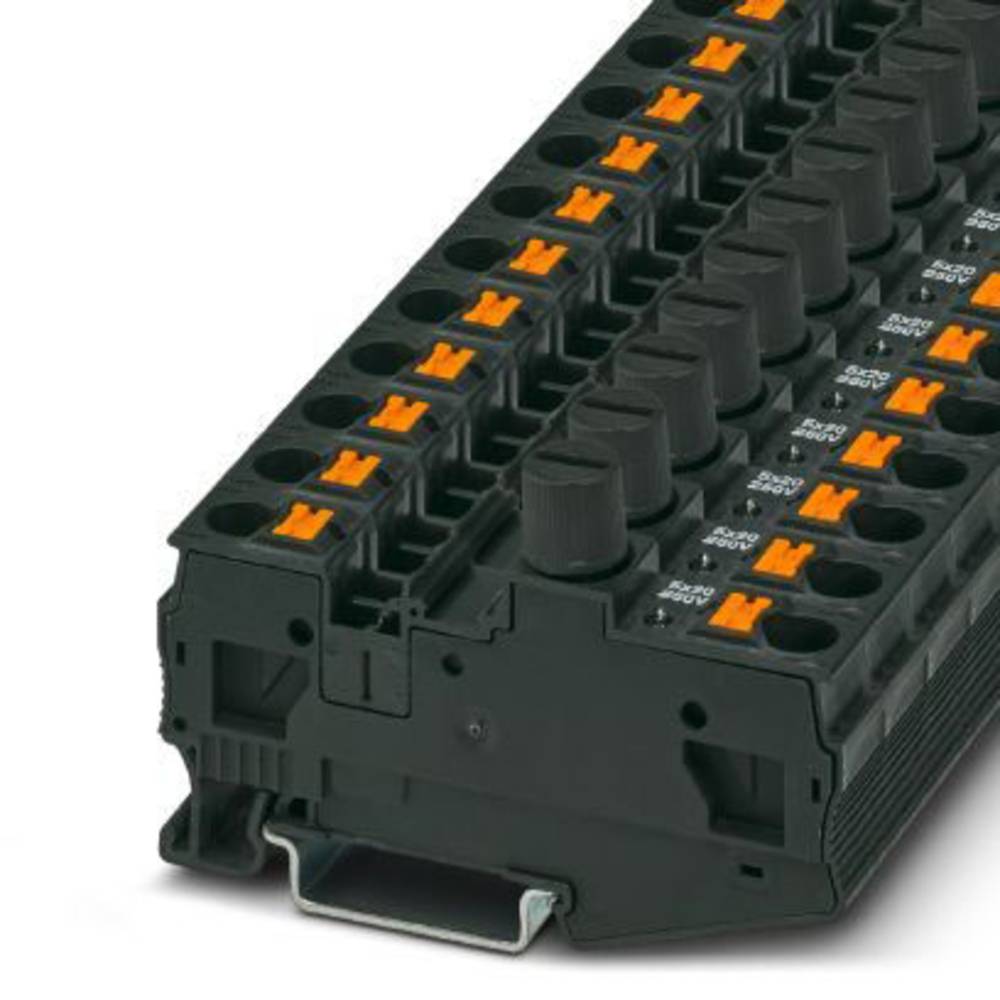 phoenixcontact PT 6-DREHSILED 24 (5X20) Sicherungsreihenklemme 0.5mm² 10mm² Schwarz 25St.
