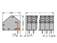 Wago Federkraftklemmblock 1.50mm² Polzahl 12 Grau 60St.