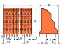 Wago Dreistockklemme 2.50mm² Polzahl 6 Orange 96St.