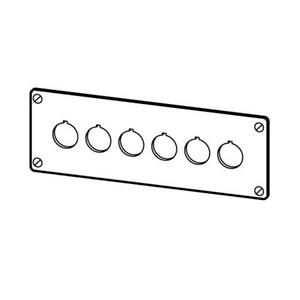 M22-E6 Inbouwframe 6 inbouwplaatsen (Ã x h) 22 mm x 72 mm Grijs 1 stuk(s)