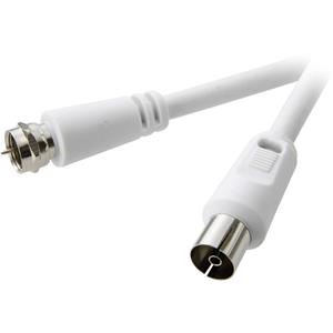 SpeaKa Professional Satelliet, Antenne Aansluitkabel [1x F-stekker - 1x Antennebus 75 â¦] 10.00 m 90 dB Wit