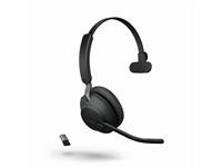 jabra Evolve2 65 monaural Headset Bluetooth, USB schnurlos Over Ear Schwarz