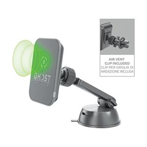 Celly telefoonhouder Ghost draadloze oplader zwart 3 delig