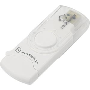 renkforce RF-3285273 Externe geheugenkaartlezer USB 3.0 Wit