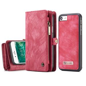 Caseme vintage 2 in 1 portemonnee hoes - iPhone 7 / 8 / SE (2020) - Rood