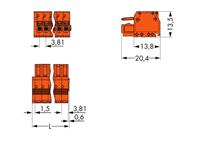 WAGO 2734-204 Female behuizing (kabel) 2734 Totaal aantal polen: 4 Rastermaat: 3.81 mm Inhoud: 100 stuk(s)