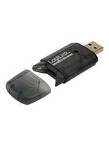 LogiLink Cardreader USB 2.0 Stick external for SD/MMC USB 2.0 Zwart geheugenkaartlezer