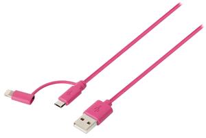 Sweex USB 2.0 / Micro-USB + Lightning, 1 m