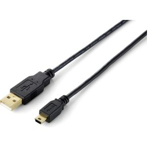 Equip USB A/mini-USB B 2.0 3.0m 3m USB A Mini-USB B Zwart USB-kabel