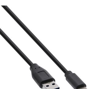 InLine 1m, USB3.1-C/USB3.1-A 1m USB C USB A Mannelijk Mannelijk Zwart USB-kabel