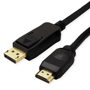 Value 11.99.5785 1m DisplayPort HDMI Schwarz DisplayPort-Kabel