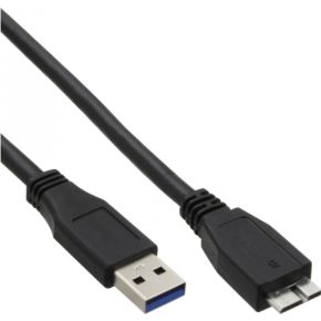 InLine 35430. Snoerlengte: 3 m, Aansluiting 1: USB A, Aansluiting 2: Micro-USB B, Geslacht connector: Mannelijk/Mannelijk, Maximale overdrachtssnelheid van gegevens: 5120 Mbit/s, Contact geleider mate