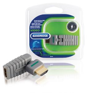 Bandridge High Speed HDMI met Ethernet Adapter Draaibaar HDMI-Connector - HDMI Female Grijs