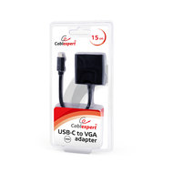 CableXpert USB-C naar VGA adapter zwart