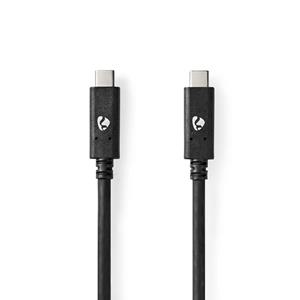 Nedis USB 3.1-Kabel (Gen2) | USB-C Male - USB-C Male | 1,0 m | Zwart