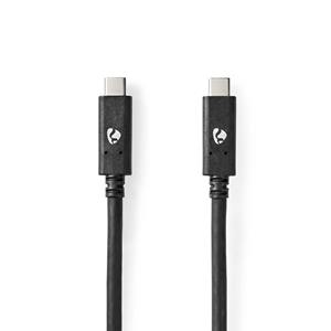 Nedis USB 3.1-Kabel | USB-C Male - USB-C Male | 2,0 m | Zwart