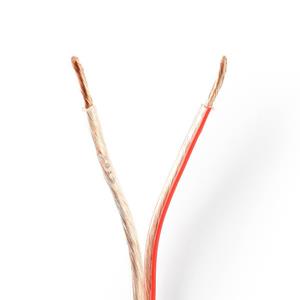 Cubinote Speaker-Kabel 2x 2,50 mm2 100 m Folieverpakking Transparant