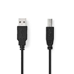 Nedis USB 2.0-Kabel | A Male - B Male | 0,5 m | Zwart