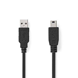 Nedis USB 2.0-Kabel | A Male - Mini 5-Pins Male | 1,0 m | Zwart