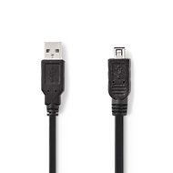 Nedis USB 2.0-Kabel | A Male - Hirose Mini 4-Pins Male | 2,0 m | Zwart