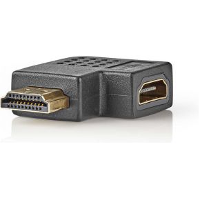 HDMI-Adapter | HDMI-Connector - HDMI Female | Rechts Gehoekt | Zwart