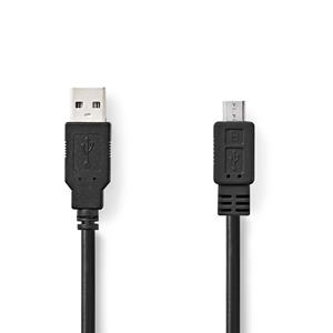 Nedis USB 2.0-Kabel | A Male - Micro-B Male | 1,0 m | Zwart