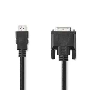 Nedis HDMI - DVI-kabel | HDMI-connector - DVI-D 24+1-pins male | 2,0 m | Zwart