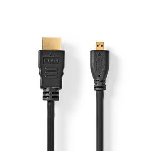 Nedis High Speed HDMI-kabel met Ethernet | HDMI-connector - HDMI-micro-connector | 1,5 m | Zwart