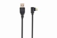 Cablexpert Dubbelzijdige USB - micro USB kabel 1.8 meter, haaks