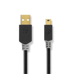 Nedis Kabel USB 2.0 | A male - Mini 5-pins male | 2,0 m | Antraciet