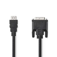 Nedis HDMI - DVI-kabel | HDMI-connector - DVI-D 24+1-pins male | 3,0 m | Zwart