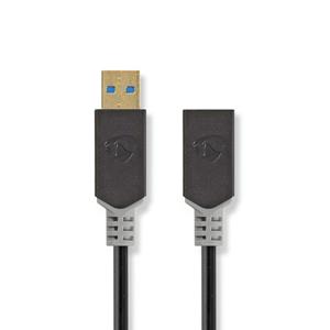 Nedis Kabel USB 3.0 | A male - A female | 2,0 m | Antraciet