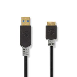 Nedis Kabel USB 3.0 | A male - Micro-B male | 2,0 m | Antraciet